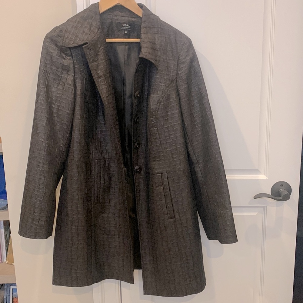 Brown stylish car coat size 10